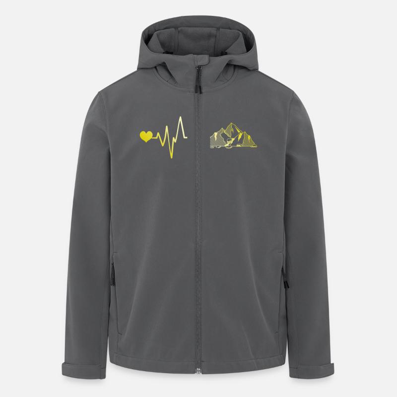 Mountains heartbeat - Men’s Recycled Softshell Jacket by Stanley/Stella - anthracite