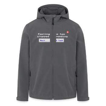 Feelings.exe reagiert nicht mehr – Glitched Sad - Recycelte Männer Softshell-Jacke von Stanley/Stella - Anthrazit - Vorne - AI Model Male 185 light (185cm)