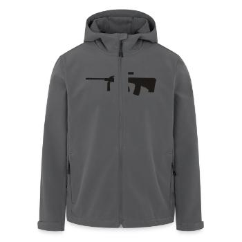 stg77 - Recycelte Männer Softshell-Jacke von Stanley/Stella - Anthrazit - Vorne - AI Model Male 185 light (185cm)