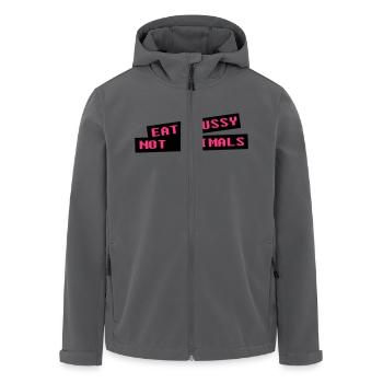 Eat pussy not animal - Vegan - Recycelte Männer Softshell-Jacke von Stanley/Stella - Anthrazit - Vorne - AI Model Male 185 light (185cm)