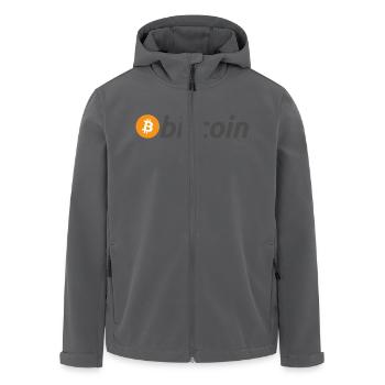 Bitcoin - Recycelte Männer Softshell-Jacke von Stanley/Stella - Anthrazit - Vorne - AI Model Male 185 light (185cm)