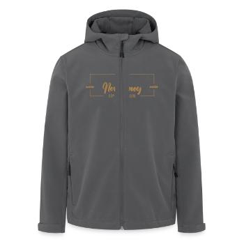 Norderney - moin moin - Recycelte Männer Softshell-Jacke von Stanley/Stella - Anthrazit - Vorne - AI Model Male 185 light (185cm)
