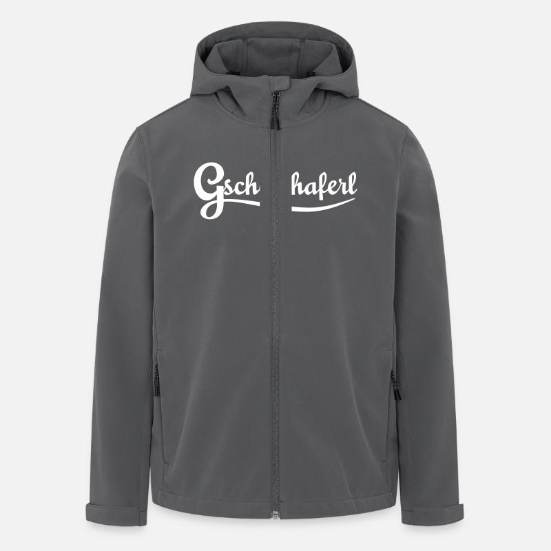 Gscheidhaferl - bayerisch liebevolle Klugscheißer - Recycelte Männer Softshell-Jacke von Stanley/Stella - Anthrazit
