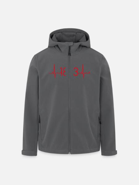 1893 Herzschlag Stuttgart Fußball - Recycelte Männer Softshell-Jacke von Stanley/Stella - Anthrazit