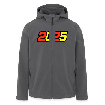 2025 Bunt - Recycelte Männer Softshell-Jacke von Stanley/Stella - Anthrazit - Vorne - AI Model Male 185 light (185cm)