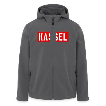 Kassel - Hessen - Fulda - Recycelte Männer Softshell-Jacke von Stanley/Stella - Anthrazit - Vorne - AI Model Male 185 light (185cm)