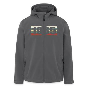 1965 Jahrgang 1965 Geschenk 1965 Geburtstag 1965 - Recycelte Männer Softshell-Jacke von Stanley/Stella - Anthrazit - Vorne - AI Model Male 185 light (185cm)