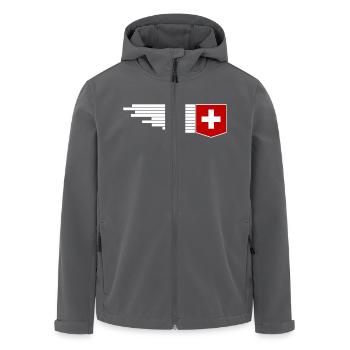 schweiz - Recycelte Männer Softshell-Jacke von Stanley/Stella - Anthrazit - Vorne - AI Model Male 185 light (185cm)