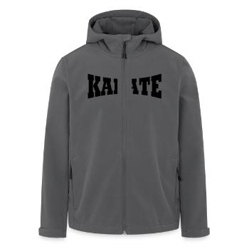 Karate Schriftzug - Recycelte Männer Softshell-Jacke von Stanley/Stella - Anthrazit - Vorne - AI Model Male 185 light (185cm)