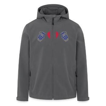 BEMBEL LOVE - Frankfurt FANS - Recycelte Männer Softshell-Jacke von Stanley/Stella - Anthrazit - Vorne - AI Model Male 185 light (185cm)