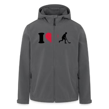 Floorball - Recycelte Männer Softshell-Jacke von Stanley/Stella - Anthrazit - Vorne - AI Model Male 185 light (185cm)