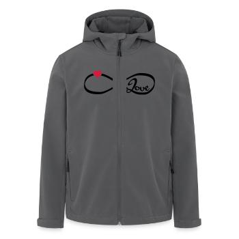 Infinity Love - Recycelte Männer Softshell-Jacke von Stanley/Stella - Anthrazit - Vorne - AI Model Male 185 light (185cm)