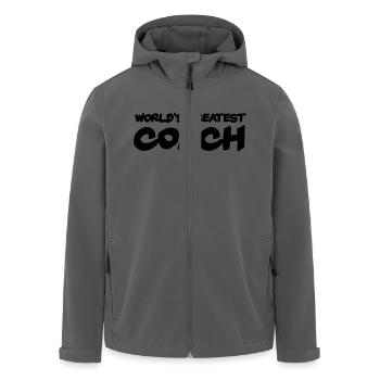 World's greatest Coach - Recycelte Männer Softshell-Jacke von Stanley/Stella - Anthrazit - Vorne - AI Model Male 185 light (185cm)