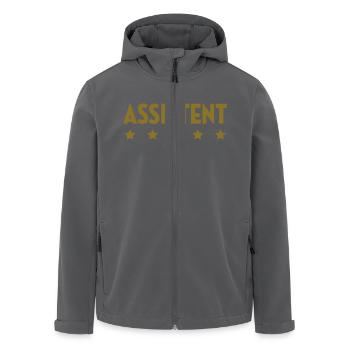 Assistent - Assistentin - Mitarbeiter - Chef - Recycelte Männer Softshell-Jacke von Stanley/Stella - Anthrazit - Vorne - AI Model Male 185 light (185cm)