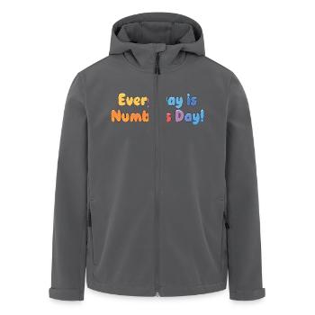 ZAHL TAG - Recycelte Männer Softshell-Jacke von Stanley/Stella - Anthrazit - Vorne - AI Model Male 185 light (185cm)