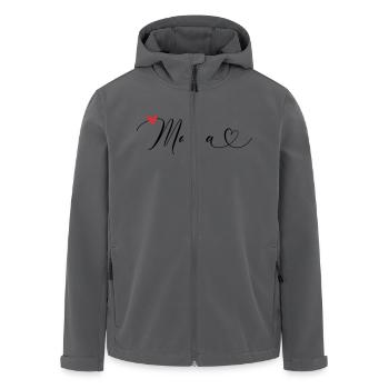 Maria Surname First name Calligraphy Heart - Men’s Recycled Softshell Jacket by Stanley/Stella - anthracite - Front - AI Model Male 185 light (185cm)