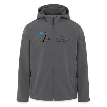 Louis Nom Prénom Calligraphie Coeur - Veste softshell homme en polyester recyclé Stanley/Stella - charbon - Devant - AI Model Male 185 light (185cm)