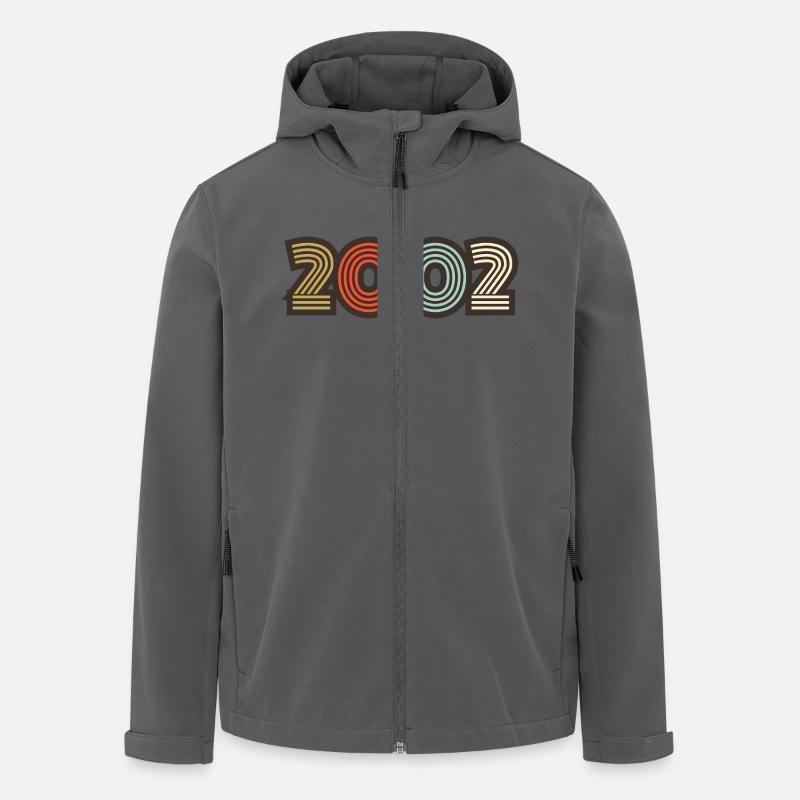 2002 Retro Jahrgang - Recycelte Männer Softshell-Jacke von Stanley/Stella - Anthrazit