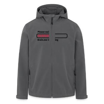Please wait brain.exe is loading - Recycelte Männer Softshell-Jacke von Stanley/Stella - Anthrazit - Vorne - AI Model Male 185 light (185cm)