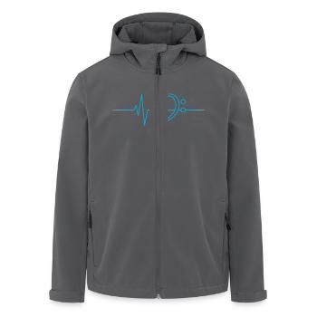 LowHeartBeat cyan - Recycelte Männer Softshell-Jacke von Stanley/Stella - Anthrazit - Vorne - AI Model Male 185 light (185cm)
