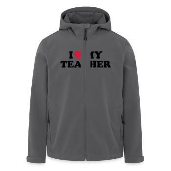 I love my teacher - Recycelte Männer Softshell-Jacke von Stanley/Stella - Anthrazit - Vorne - AI Model Male 185 light (185cm)