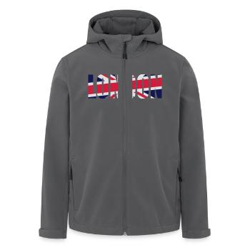 London Union Jack - Recycelte Männer Softshell-Jacke von Stanley/Stella - Anthrazit - Vorne - AI Model Male 185 light (185cm)