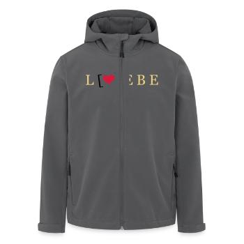Liebe / Lebe - Recycelte Männer Softshell-Jacke von Stanley/Stella - Anthrazit - Vorne - AI Model Male 185 light (185cm)