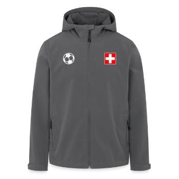 Schweiz - Recycelte Männer Softshell-Jacke von Stanley/Stella - Anthrazit - Vorne - AI Model Male 185 light (185cm)