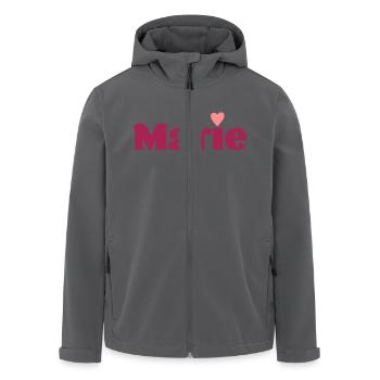 Marie mit Herz Geschenk - Recycelte Männer Softshell-Jacke von Stanley/Stella - Anthrazit - Vorne - AI Model Male 185 light (185cm)