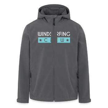 Windsurfing Crew - Recycelte Männer Softshell-Jacke von Stanley/Stella - Anthrazit - Vorne - AI Model Male 185 light (185cm)