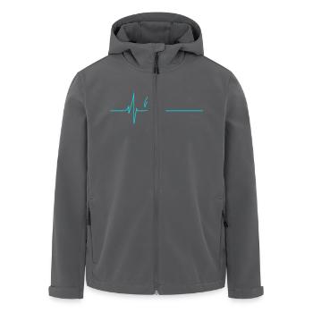 Elektrokardiogramm - Tod - Blau - Recycelte Männer Softshell-Jacke von Stanley/Stella - Anthrazit - Vorne - AI Model Male 185 light (185cm)