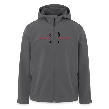 Grill Besteck Grillen Symbol - Recycelte Männer Softshell-Jacke von Stanley/Stella - Anthrazit - Vorne - AI Model Male 185 light (185cm)