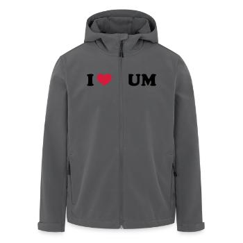 I Love Cum - Recycelte Männer Softshell-Jacke von Stanley/Stella - Anthrazit - Vorne - AI Model Male 185 light (185cm)