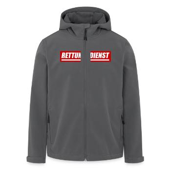 Rettungsdienst - größere Version - Recycelte Männer Softshell-Jacke von Stanley/Stella - Anthrazit - Vorne - AI Model Male 185 light (185cm)