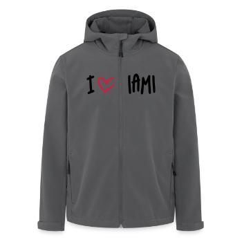 I Love Mami - Recycelte Männer Softshell-Jacke von Stanley/Stella - Anthrazit - Vorne - AI Model Male 185 light (185cm)