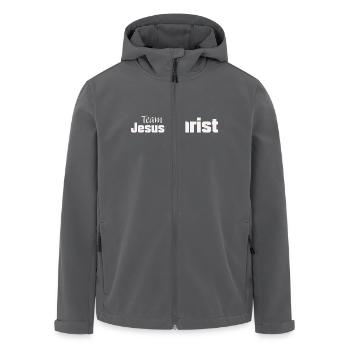 Team Jesus-Christ - Recycelte Männer Softshell-Jacke von Stanley/Stella - Anthrazit - Vorne - AI Model Male 185 light (185cm)