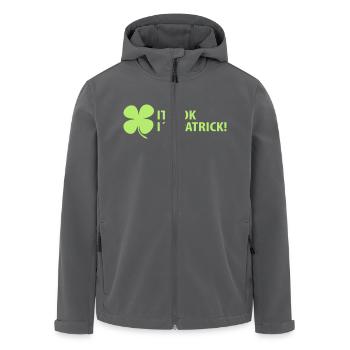 shamrock it´s ok i´m patrick - Recycelte Männer Softshell-Jacke von Stanley/Stella - Anthrazit - Vorne - AI Model Male 185 light (185cm)