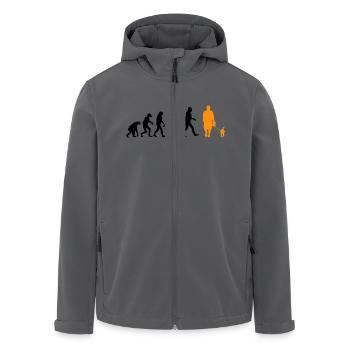 Evolution Hund Sport Darwin Humor Geschenk - Recycelte Männer Softshell-Jacke von Stanley/Stella - Anthrazit - Vorne - AI Model Male 185 light (185cm)