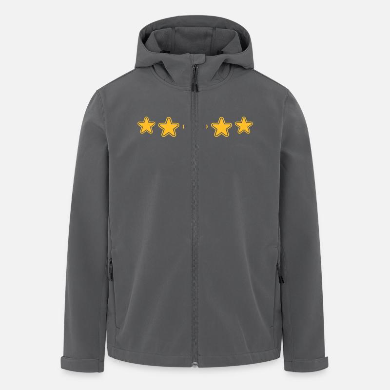 outline_stars_pattern_1c - Veste softshell homme en polyester recyclé Stanley/Stella - charbon