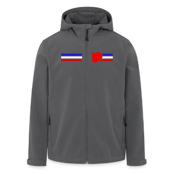 Schleswig-Holstein Herz - Recycelte Männer Softshell-Jacke von Stanley/Stella - Anthrazit - Vorne - AI Model Male 185 light (185cm)