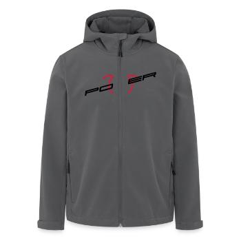 Diesel-Power Vorglühung - Recycelte Männer Softshell-Jacke von Stanley/Stella - Anthrazit - Vorne - AI Model Male 185 light (185cm)