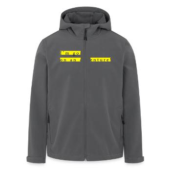 I'm going on an adventure - Recycelte Männer Softshell-Jacke von Stanley/Stella - Anthrazit - Vorne - AI Model Male 185 light (185cm)
