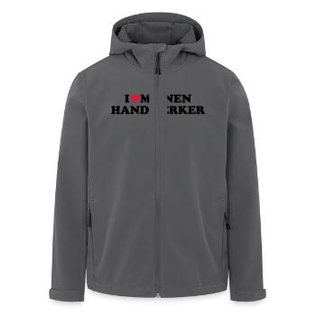 Handwerker - Recycelte Männer Softshell-Jacke von Stanley/Stella - Anthrazit - Vorne - AI Model Male 185 light (185cm)