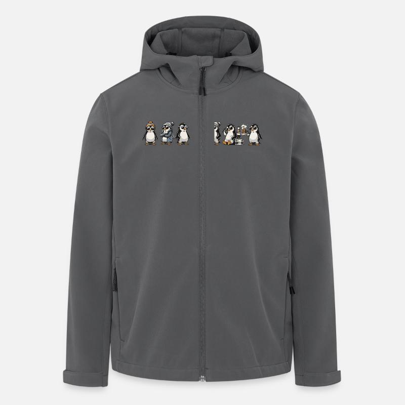 Cool Pingus - Men’s Recycled Softshell Jacket by Stanley/Stella - anthracite