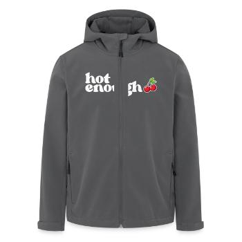 hot enough Summer Beach funny quote - Recycelte Männer Softshell-Jacke von Stanley/Stella - Anthrazit - Vorne - AI Model Male 185 light (185cm)