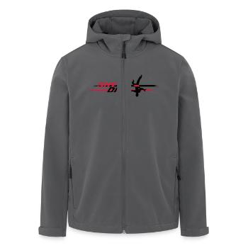 Skydive HeadDown Logo - zweifarbig - Recycelte Männer Softshell-Jacke von Stanley/Stella - Anthrazit - Vorne - AI Model Male 185 light (185cm)