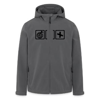 Geocaching - Recycelte Männer Softshell-Jacke von Stanley/Stella - Anthrazit - Vorne - AI Model Male 185 light (185cm)