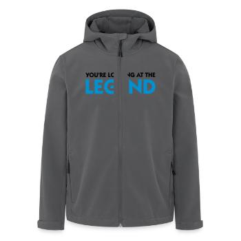Die Legende steht vor dir! - Recycelte Männer Softshell-Jacke von Stanley/Stella - Anthrazit - Vorne - AI Model Male 185 light (185cm)