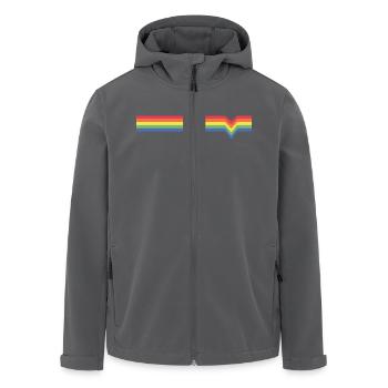 regenbogen - Recycelte Männer Softshell-Jacke von Stanley/Stella - Anthrazit - Vorne - AI Model Male 185 light (185cm)