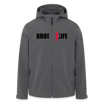 Bros 4 Life Logo Design - Recycelte Männer Softshell-Jacke von Stanley/Stella - Anthrazit - Vorne - AI Model Male 185 light (185cm)